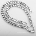 Ladies Fashion Sexy Stainless Steel Jewelry Pendant Hollow Heart Shaped Twisted Chain Necklace Valentine's Day Gift